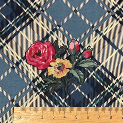 チェックにブーケ　yuwa  ２色あり 4枚目の画像