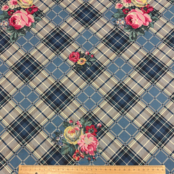 チェックにブーケ　yuwa  ２色あり 2枚目の画像