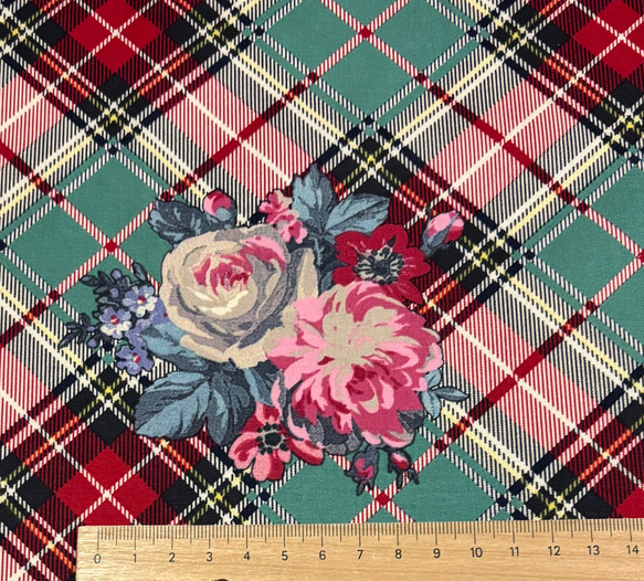 チェックにブーケ　yuwa  ２色あり 9枚目の画像