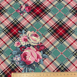 チェックにブーケ　yuwa  ２色あり 8枚目の画像