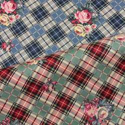 チェックにブーケ　yuwa  ２色あり 1枚目の画像