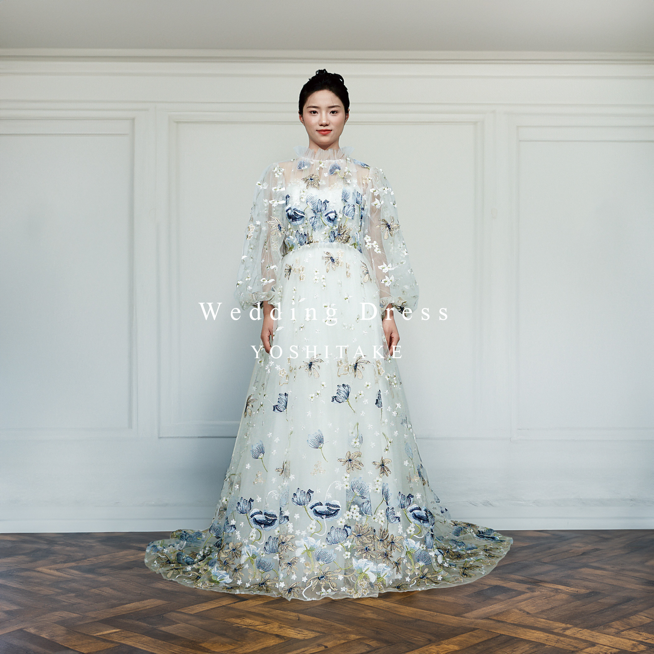 【オーダー制作】ウエディングドレス.白.オーバードレス.刺繍.チュール.2way.Y2262