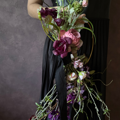 ウェディングブーケ/エレガントフープブーケ/リングブーケ