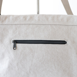 フラップポシェット＊余裕のサイズ感＊身軽なお出掛けに（アイスグレー） 7枚目の画像