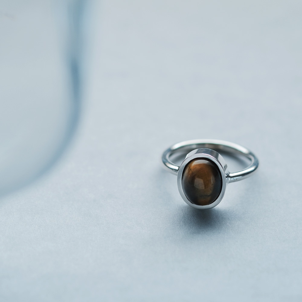 タイガーアイ 天然石 リング シルバー925