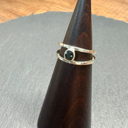 ｟silver｠ストーンクリップリング＿No.1＿11〜12号 2枚目の画像