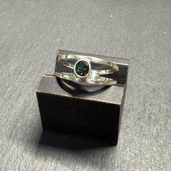 ｟silver｠ストーンクリップリング＿No.1＿11〜12号 1枚目の画像