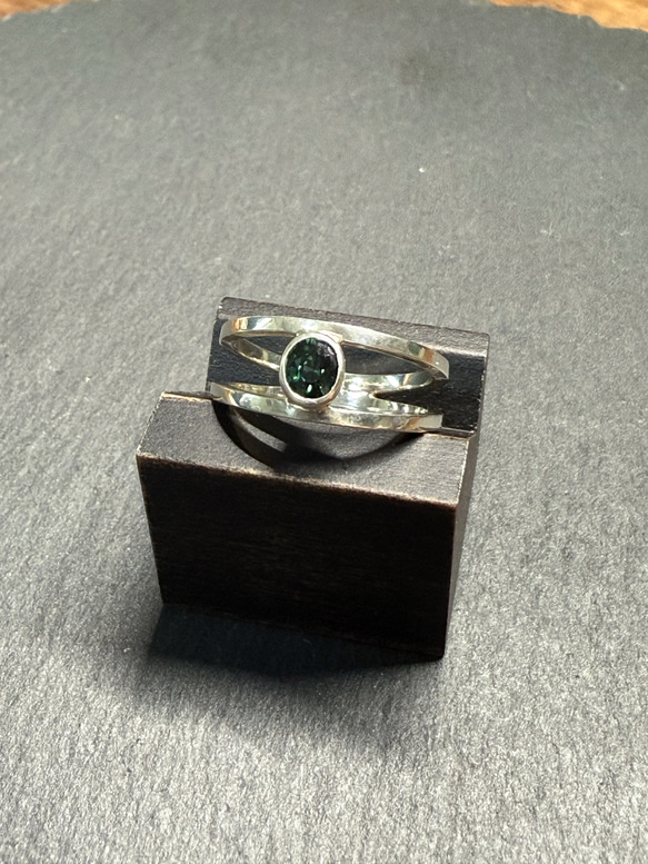 ｟silver｠ストーンクリップリング＿No.1＿11〜12号 1枚目の画像