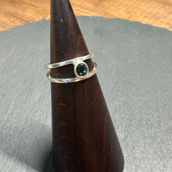 ｟silver｠ストーンクリップリング＿No.1＿11〜12号 3枚目の画像