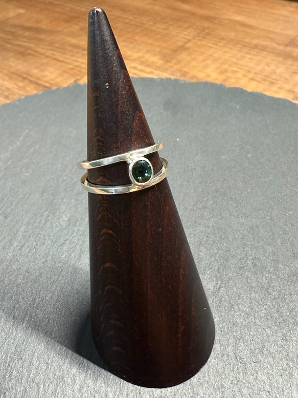 ｟silver｠ストーンクリップリング＿No.1＿11〜12号 3枚目の画像