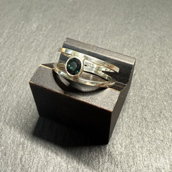 ｟silver｠ストーンクリップリング＿No.1＿11〜12号 6枚目の画像