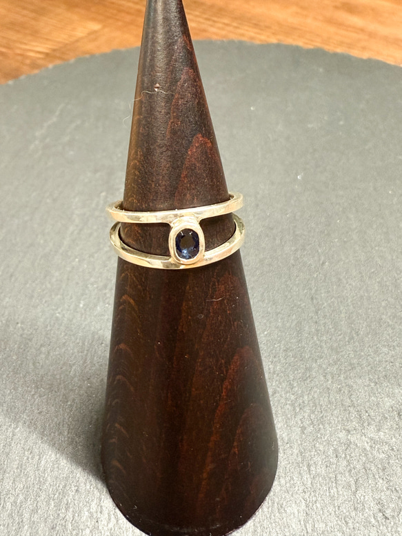 ｟silver｠ストーンクリップリング＿No.2＿13号 2枚目の画像