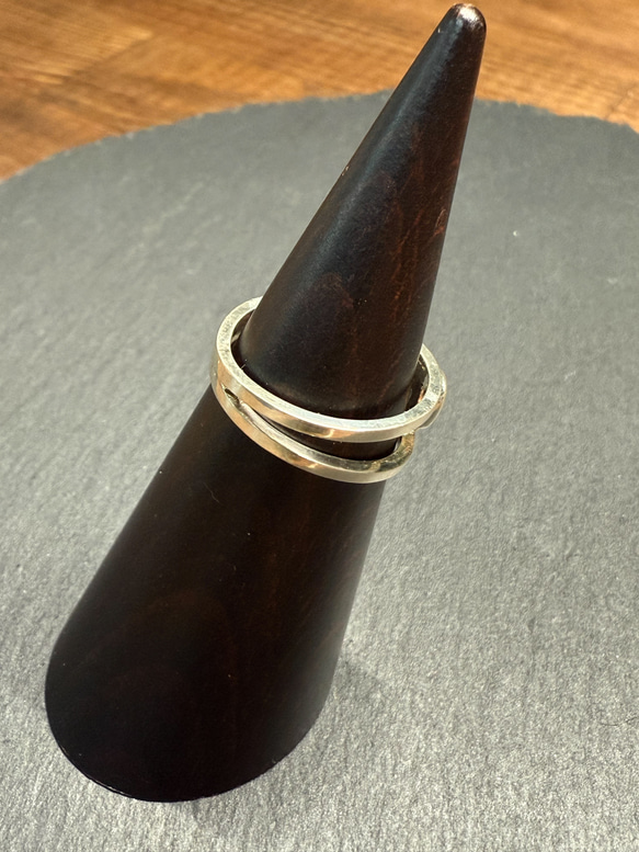 ｟silver｠ストーンクリップリング＿No.2＿13号 4枚目の画像