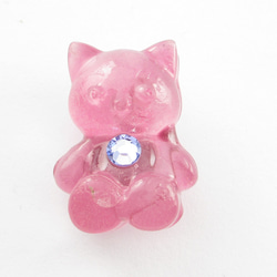 クォーツニャンコも花粉の助けになるよう、マスクの片隅でスタンバってます♪(マスククリップ)mn005 3枚目の画像