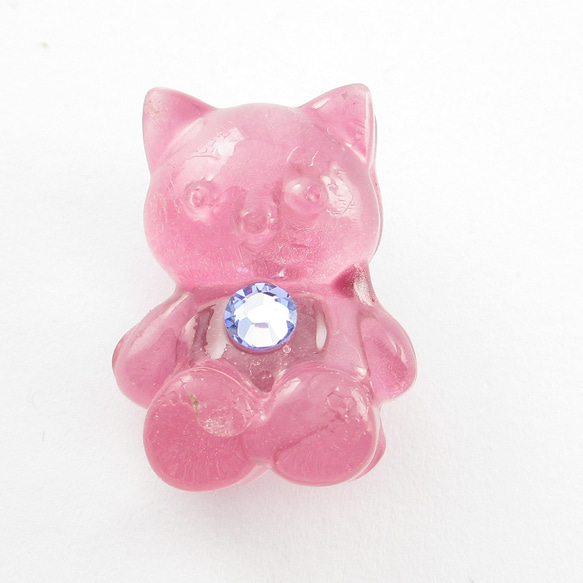 クォーツニャンコも花粉の助けになるよう、マスクの片隅でスタンバってます♪(マスククリップ)mn005 3枚目の画像