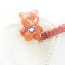 クォーツニャンコも花粉の助けになるよう、マスクの片隅でスタンバってます♪(マスククリップ)mn005 4枚目の画像