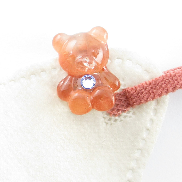 クォーツニャンコも花粉の助けになるよう、マスクの片隅でスタンバってます♪(マスククリップ)mn005 4枚目の画像