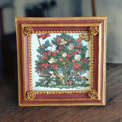 原画】ペン画「森のクリームソーダ」爽やかなメロンソーダと植物