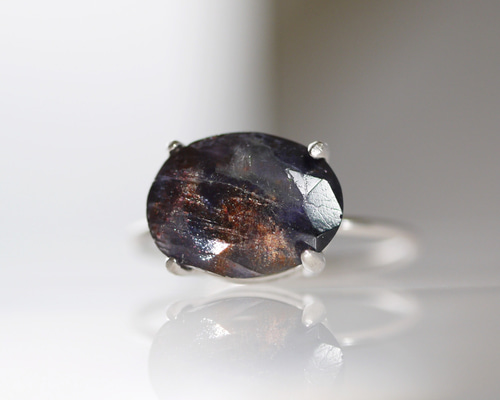 【一点物】アイオライトサンストーン 18kgp リング 指輪 ✩.*˚天然石 アイオライト サンストーン リング / Iolite Sunstone Ring