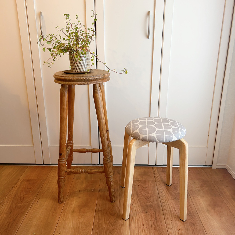 スツール 木製 北欧 玄関用 チェア 椅子 『あさがおグレー』 椅子