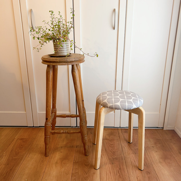 スツール 木製 北欧 玄関用 チェア 椅子 『あさがおグレー』 椅子