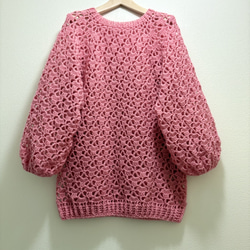 ☆handmade☆手編み ピンクハイネックセーター ニット・セーター ☆handmade☆手編み ピンクハイネックセーター ニット・セーター