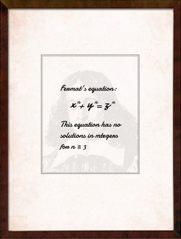 fermat’s last theorem Free Photo Style A4 フレーム付き 2枚目の画像