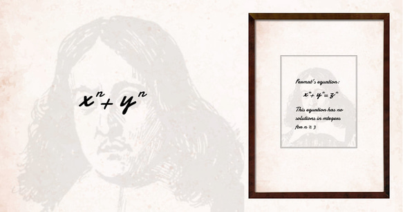 fermat’s last theorem Free Photo Style A4 フレーム付き 1枚目の画像