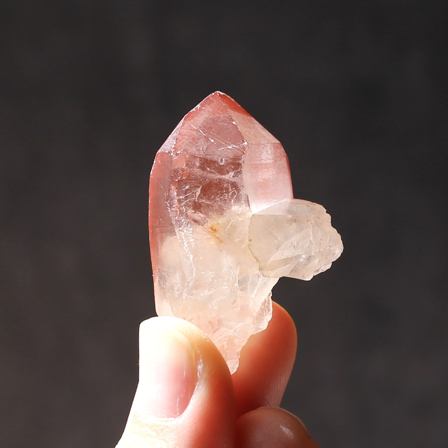 ディープピンクレムリアンシード 天然石 水晶 鉱物 一点物 クォーツ