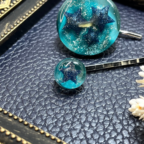 銀河のきらめき ヘアアクセサリーセット ポニーフック ヘアピン 星