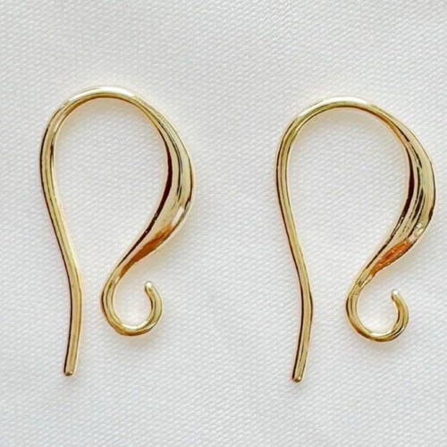 新商品 14kgf ぷっくり ピアスフック 5ペア 10個 フレンチフック