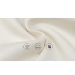 パフスリーブTシャツ　テンセル混紡丸襟Tシャツ　ホワイト　S-XL#692 17枚目の画像