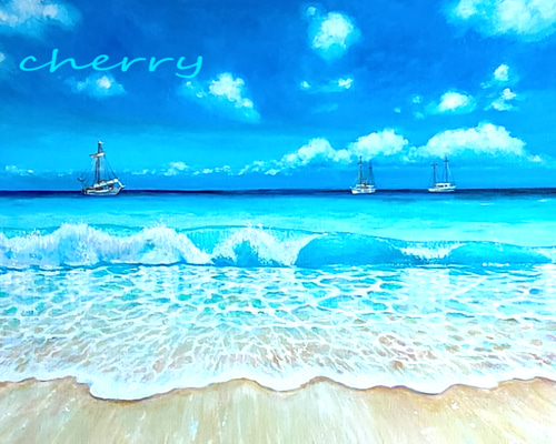 【一点物】『　碧海と漁船の詩　』油絵　F20号　油彩　手描き　絵画　原画　　イン 一点物】『 碧海と漁船の詩 』油絵 F20号 油彩 手描き 絵画 原画