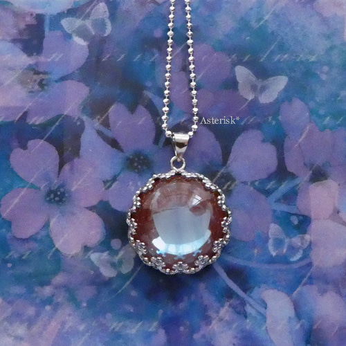 大粒20mm ヴィンテージ サフィレット サフィリーン 花のフィリグリー