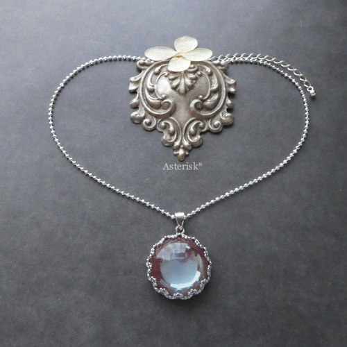 大粒20mm ヴィンテージ サフィレット サフィリーン 花の