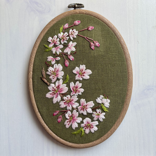 受注製作 桜 2025 手刺繍タペストリー タペストリー・壁掛け L'ATELIER