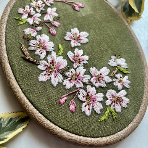 受注製作 桜 2025 手刺繍タペストリー タペストリー・壁掛け L'ATELIER