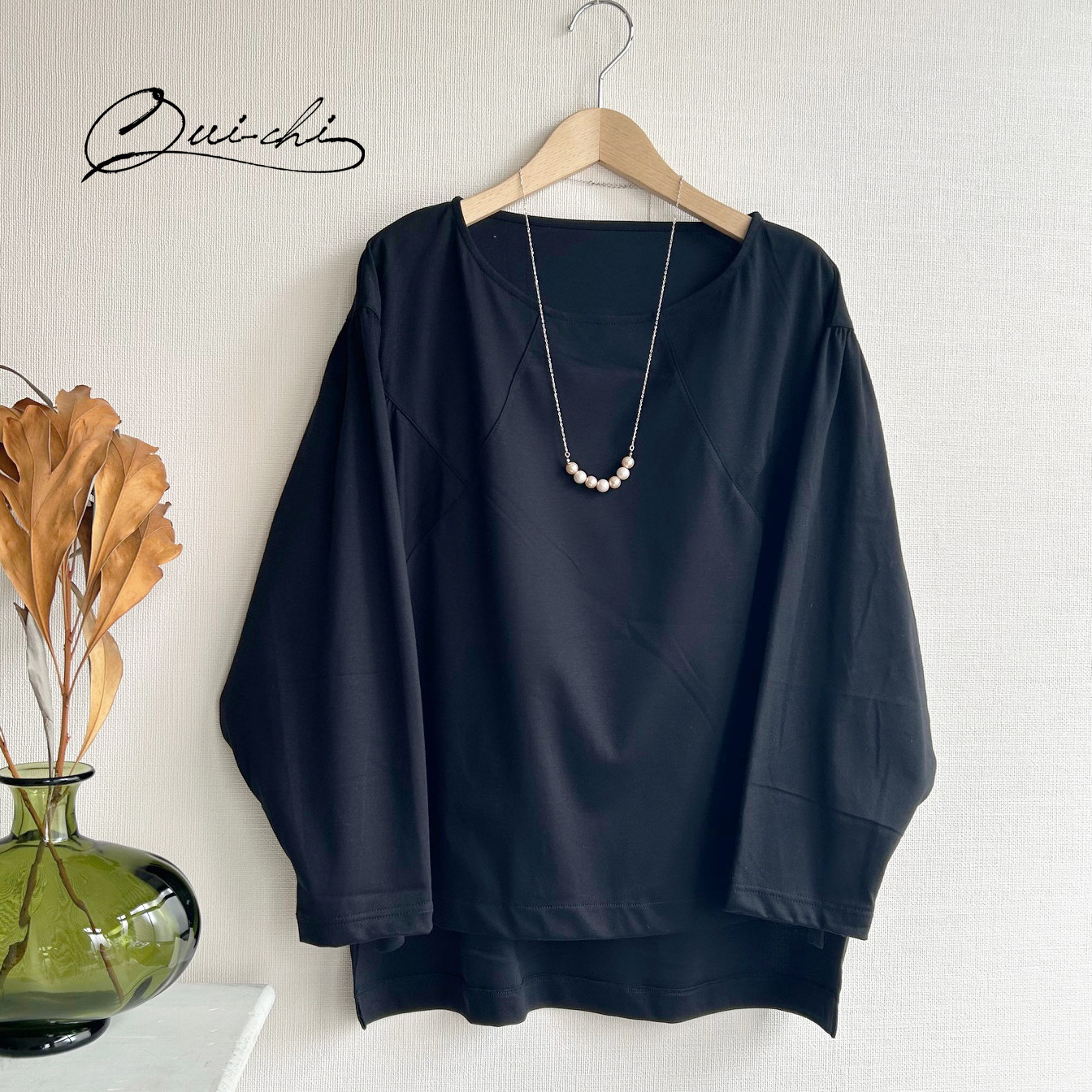 ドルマンスリーブ＊カットソープルオーバー《ブラック＊ホワイト》