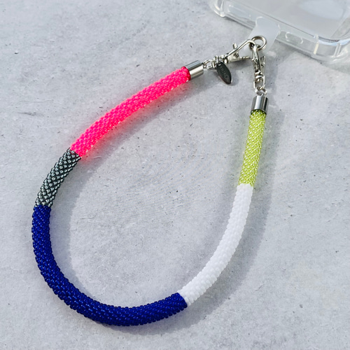 マルチストラップ[fancy gal]:ビーズストラップ スマホストラップ