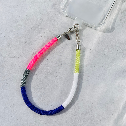 マルチストラップ[fancy gal]:ビーズストラップ スマホストラップ