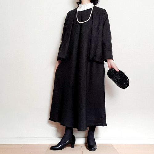 美品　shantii シャンティ　リネン　プルオーバー　日本製 SARAHWEAR TOMOYO リネンワンピース 無地 C71076-D71116 HACHITEN