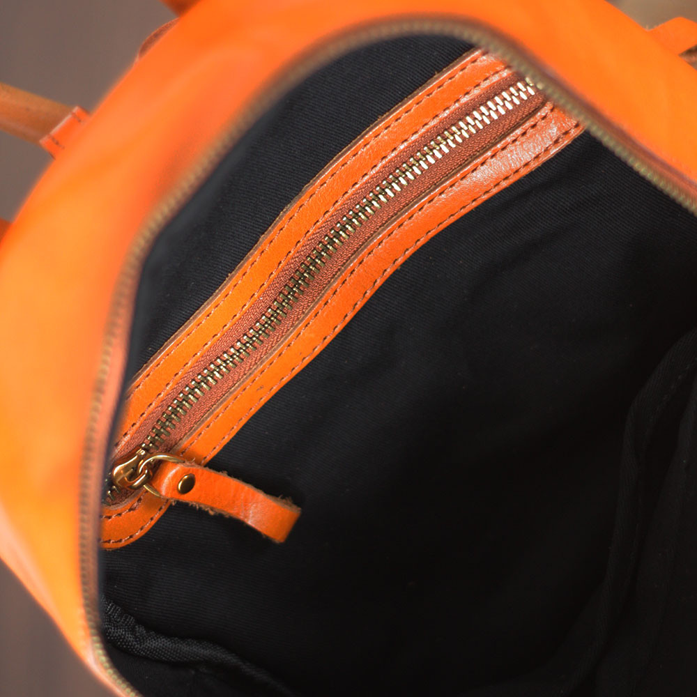 本革 シンプルミニリュックサック 小さめ 軽い レザー 牛革 ダブルファスナー 大人可愛い 通勤 通学 B-367