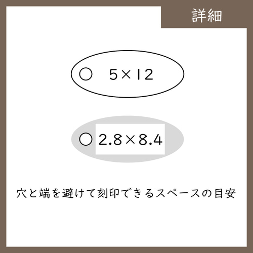 10個～承ります！オリジナル ブランドタグ ステンレス製 深め刻印 SVG