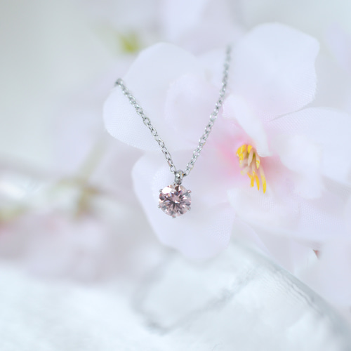 モアサナイト　ネックレス　3ct　サクラカット　桜　五芒星　花　スター モアサナイトネックレス3ctサクラカット桜五芒星花スター
