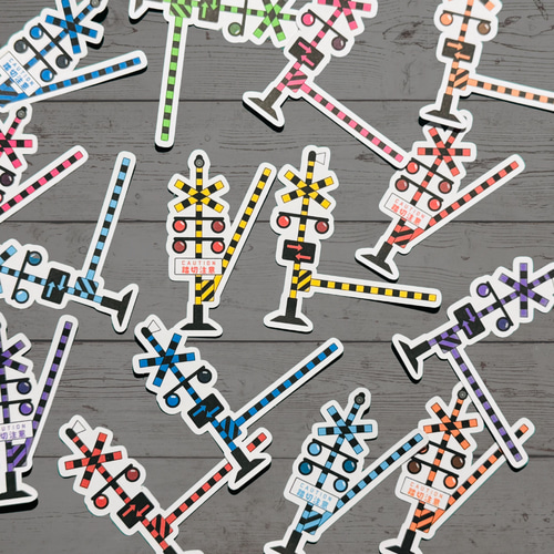 カラフル踏切 フレークシール32枚セット シール・ステッカー Ham Ham