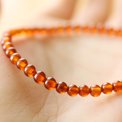 ヘソナイトガーネット　オレンジガーネット　ブレスレット　10mm 　天然石 ブレスレット ヘソナイト （オレンジガーネット） （スリランカ