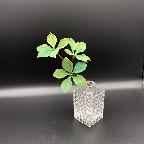 クレイフラワーカサブランカ 樹脂粘土のピンクのカサブランカ＊クレイフラワー アート