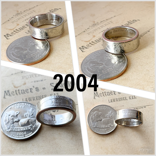 1999年から2008年 選べる年号State Quartersコインリング 指輪・リング 