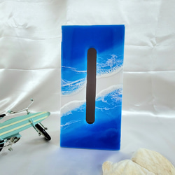 ティッシュケースBOX タオルペーパーBOX レジンアート オーシャン