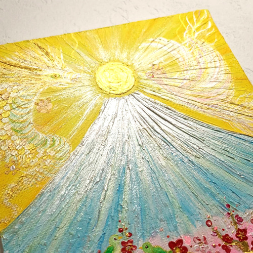 ぷうあ絵画４点 風水絵画＊吉兆光 龍と鳳凰〜蛇と鶯が集う梅の木～巳 五福 鳥
